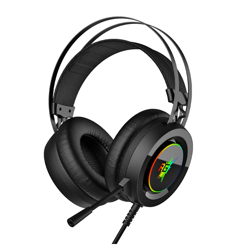 Redgear Cloak Wired RGB Wired Over Ear Gaming Headphones with Mic for PC